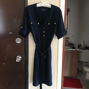 Dark navy wear to work dress